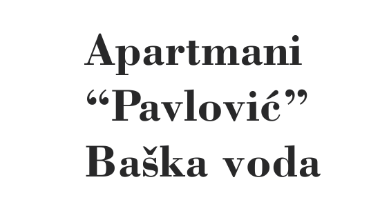 Apartmani Pavlovic Baska Voda